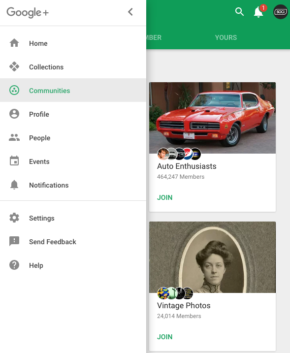 Google Plus Sidebar