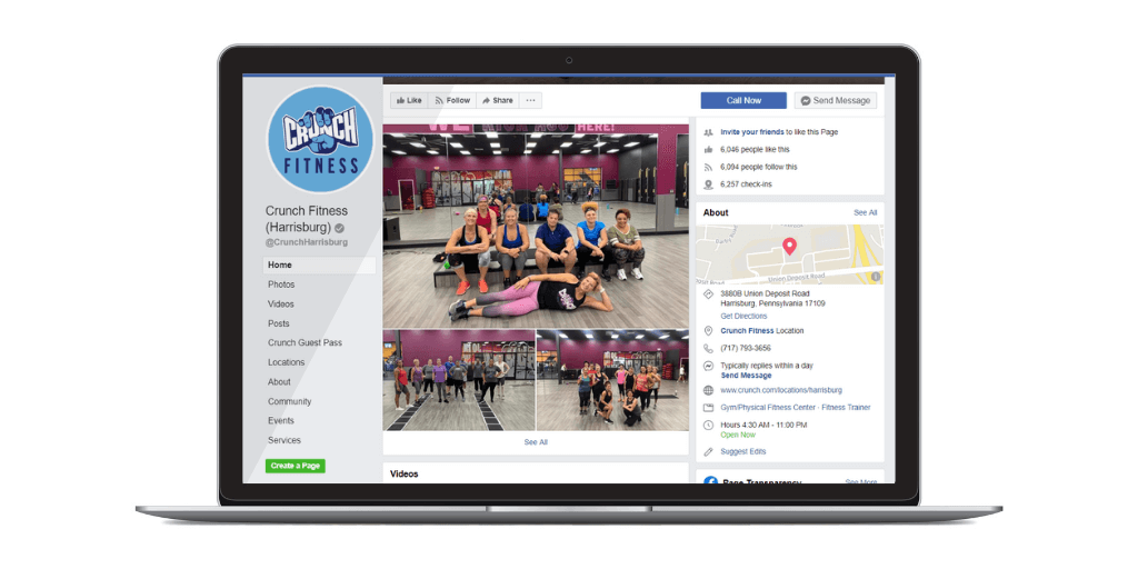 Crunch Fitness - Profiles and Pages Overlaid onto Screens 5