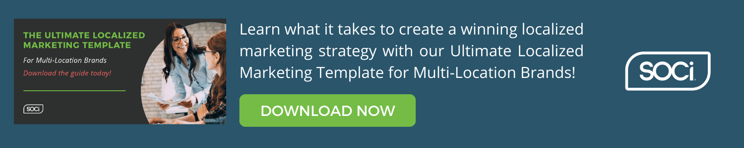 A dark blue CTA with a green download button that encourages readers to download our Ultimate Localized Marketing Template